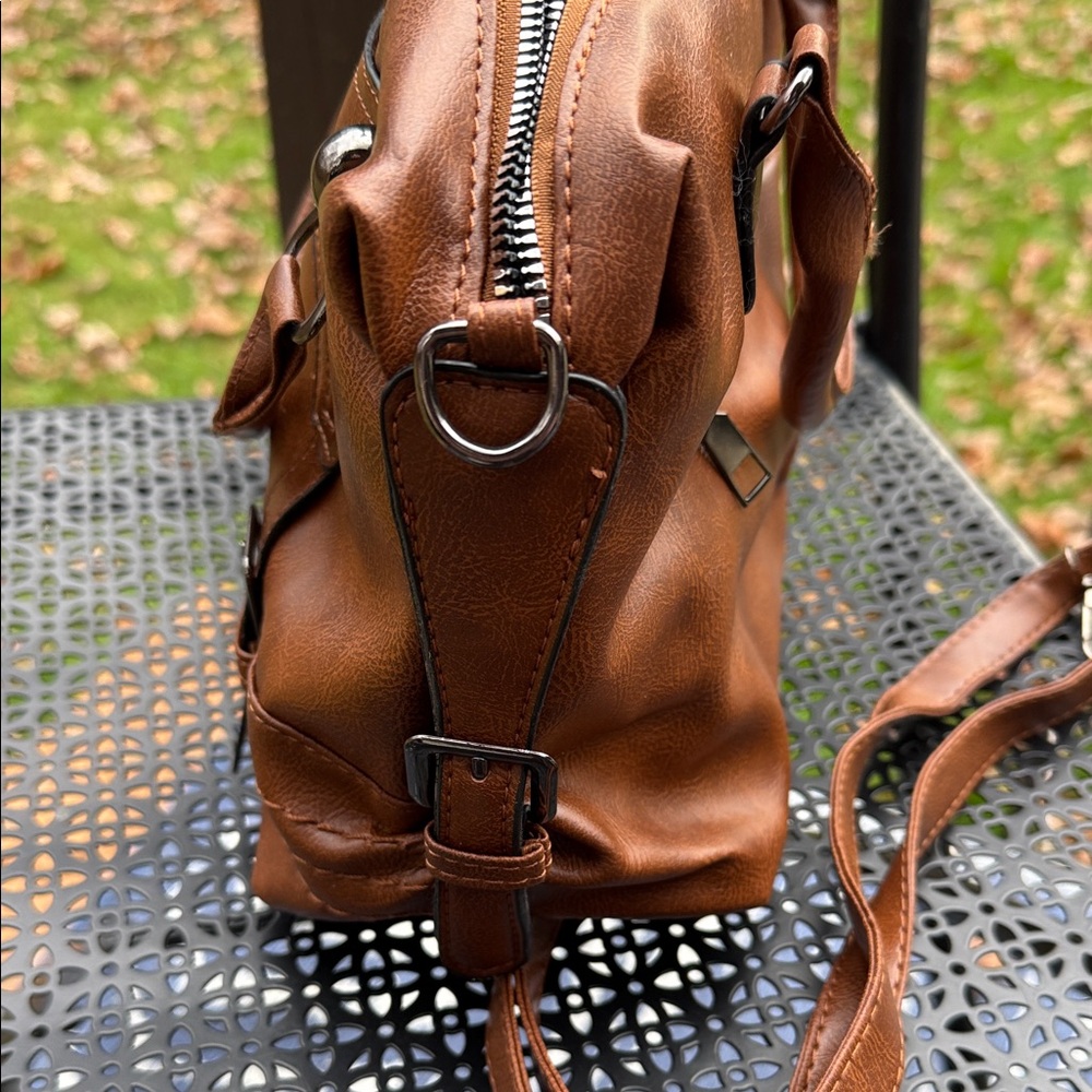 NWOTS Source Unknown Tan Leather Satchel - Picture 10 of 10